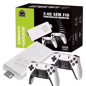 Wireless Game Console with Dual Controllers - White